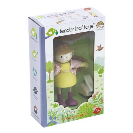 Tender Leaf Toys - Biegepuppe "Amy und der Hase" - Zubehör Puppenhaus